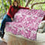 Pink Ribbon Hibiscus Tropical Pattern Quilt Breast Cancer