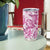 Pink Ribbon Hibiscus Tropical Pattern Tumbler Cup Breast Cancer