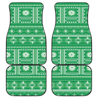 Fiji Masi All Green Car Mats Tapa Pattern - Polynesian Pride