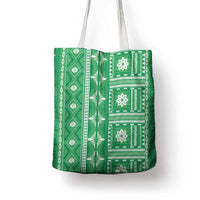 Fiji Masi All Green Tote Bag Tapa Pattern - Polynesian Pride