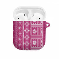 Fiji Masi All Pink AirPods Case Tapa Pattern - Polynesian Pride
