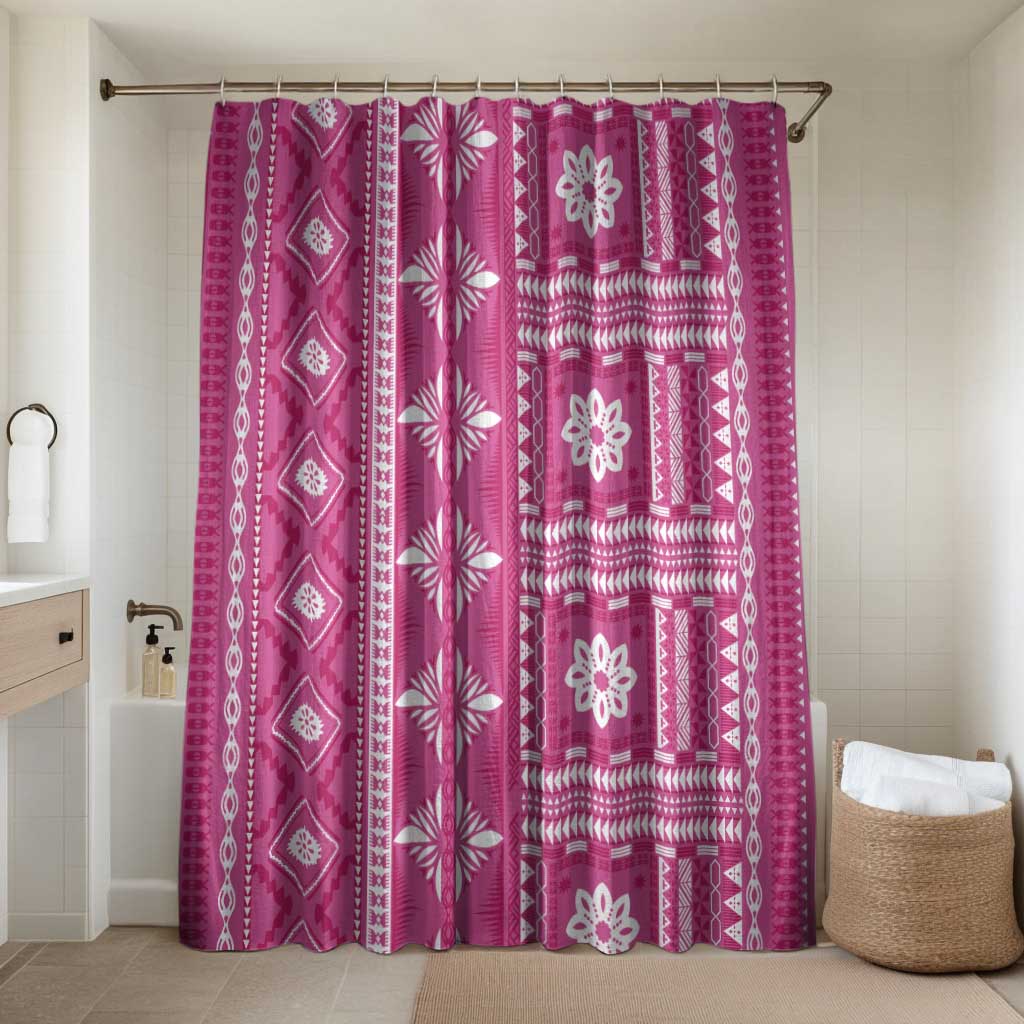 Fiji Masi All Pink Bathroom Set Tapa Pattern - Polynesian Pride