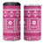 Fiji Masi All Pink 4 in 1 Can Cooler Tumbler Tapa Pattern - Polynesian Pride
