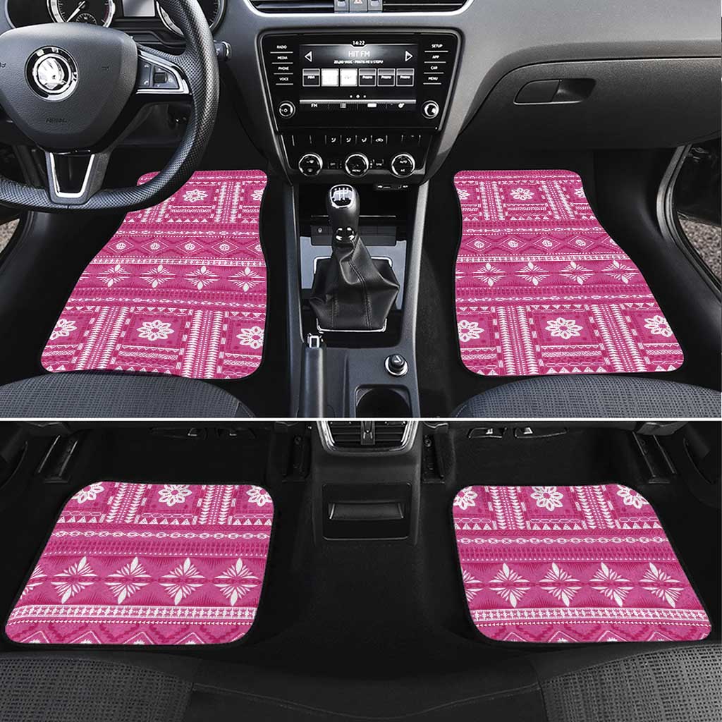 Fiji Masi All Pink Car Mats Tapa Pattern - Polynesian Pride