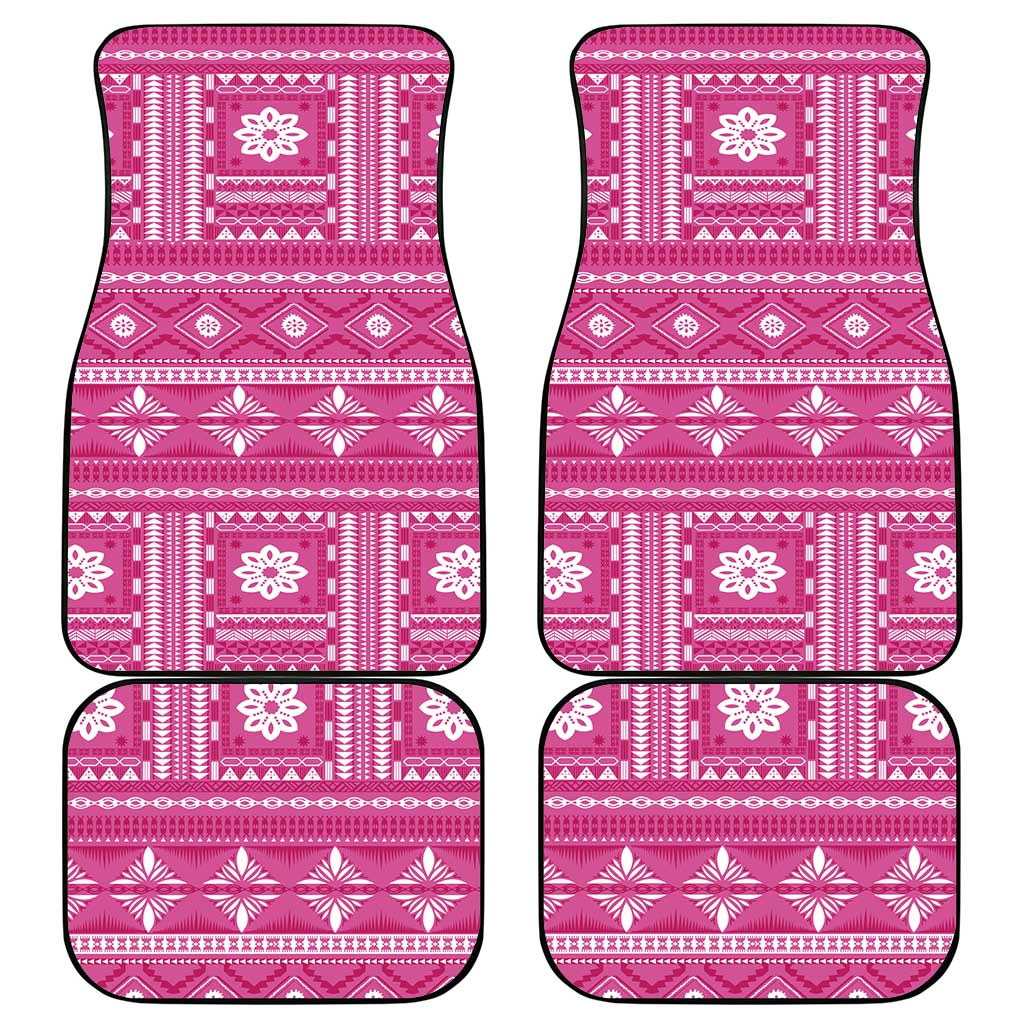 Fiji Masi All Pink Car Mats Tapa Pattern - Polynesian Pride
