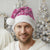 Fiji Masi All Pink Christmas Santa Hat Tapa Pattern - Polynesian Pride