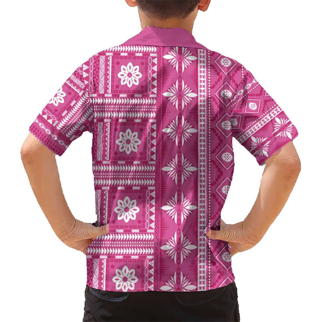 Fiji Masi All Pink Hawaiian Shirt Tapa Pattern - Polynesian Pride