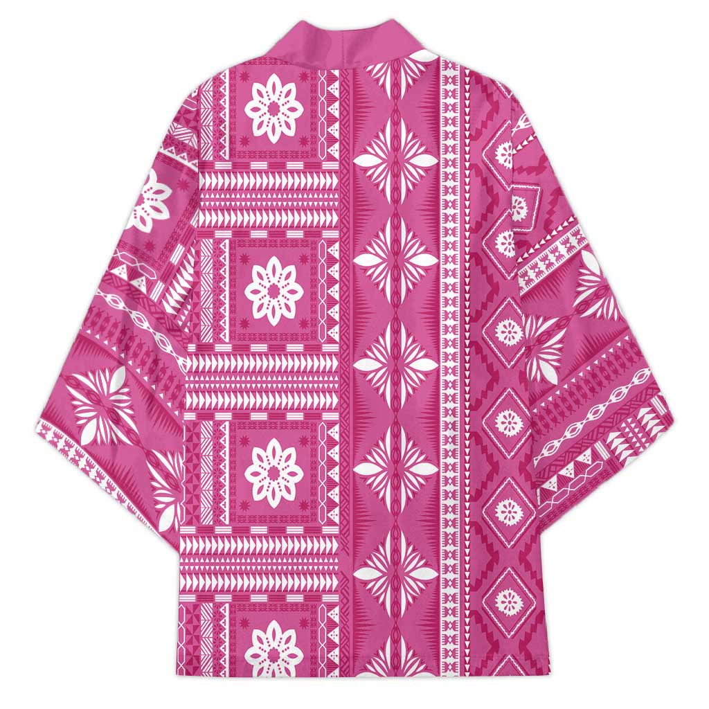 Fiji Masi All Pink Kimono Tapa Pattern - Polynesian Pride