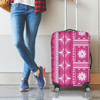 Fiji Masi All Pink Luggage Cover Tapa Pattern - Polynesian Pride