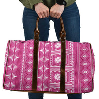 Fiji Masi All Pink Travel Bag Tapa Pattern - Polynesian Pride