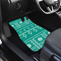 Fiji Masi All Teal Car Mats Tapa Pattern - Polynesian Pride