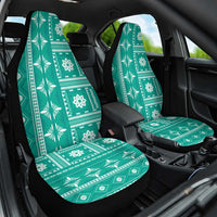Fiji Masi All Teal Car Seat Cover Tapa Pattern - Polynesian Pride