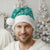 Fiji Masi All Teal Christmas Santa Hat Tapa Pattern - Polynesian Pride