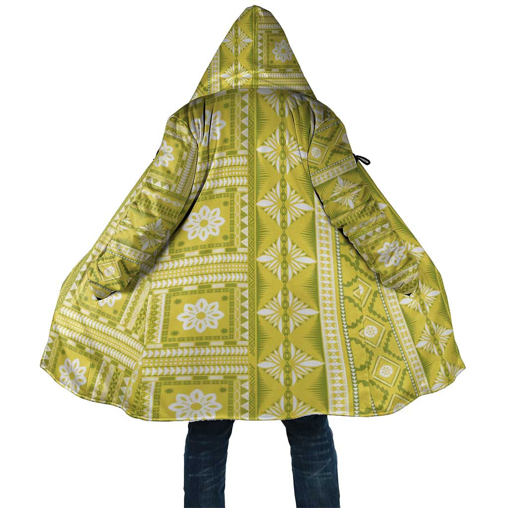 Fiji Masi All Yellow Cloak Tapa Pattern - Polynesian Pride