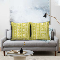 Fiji Masi All Yellow Pillow Cover Tapa Pattern - Polynesian Pride