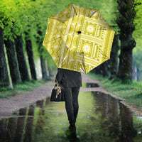 Fiji Masi All Yellow Umbrella Tapa Pattern - Polynesian Pride