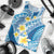 Plumeria Polynesian Blue Glitter Pattern Men Tank Top