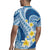 Plumeria Polynesian Blue Glitter Pattern Rugby Jersey
