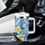 Plumeria Polynesian Blue Glitter Pattern Tumbler With Handle