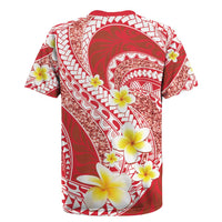 Plumeria Polynesian Coral Glitter Pattern Rugby Jersey