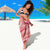 Plumeria Polynesian Coral Glitter Pattern Sarong