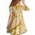 Plumeria Polynesian Gold Glitter Pattern Family Matching Mermaid Dress and Hawaiian Shirt