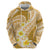 Plumeria Polynesian Gold Glitter Pattern Hoodie