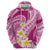 Plumeria Polynesian Pink Glitter Pattern Hoodie