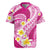 Plumeria Polynesian Pink Glitter Pattern Rugby Jersey