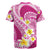 Plumeria Polynesian Pink Glitter Pattern Rugby Jersey