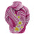 Plumeria Polynesian Pink Glitter Pattern Zip Hoodie