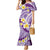 Plumeria Polynesian Purple Glitter Pattern Family Matching Mermaid Dress and Hawaiian Shirt