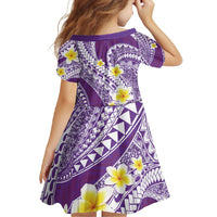 Plumeria Polynesian Purple Glitter Pattern Family Matching Short Sleeve Bodycon Dress and Hawaiian Shirt