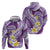 Plumeria Polynesian Purple Glitter Pattern Hoodie