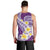 Plumeria Polynesian Purple Glitter Pattern Men Tank Top