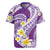 Plumeria Polynesian Purple Glitter Pattern Rugby Jersey