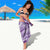 Plumeria Polynesian Purple Glitter Pattern Sarong