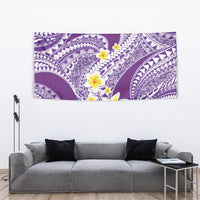 Plumeria Polynesian Purple Glitter Pattern Tapestry