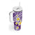 Plumeria Polynesian Purple Glitter Pattern Tumbler With Handle