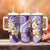 Plumeria Polynesian Purple Glitter Pattern Tumbler With Handle