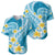 Plumeria Polynesian Sky Blue Glitter Pattern Baseball Jersey