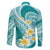 Plumeria Polynesian Teal Glitter Pattern Family Matching Summer Maxi Dress and Hawaiian Shirt