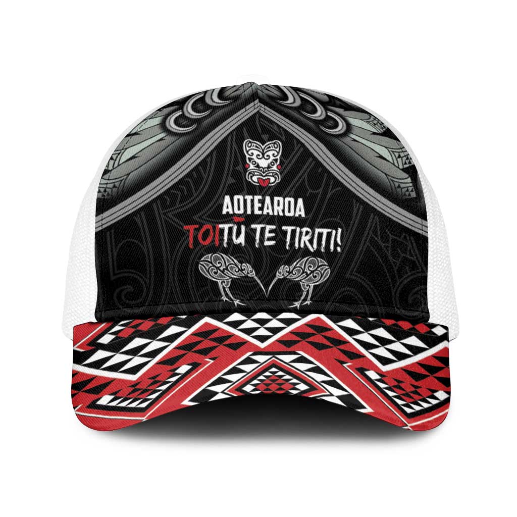 Aotearoa Toitu Te Tiriti Waitangi Baseball Net Cap Proud To Be Maori - Polynesian Pride