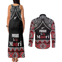 Aotearoa Toitu Te Tiriti Waitangi Couples Matching Tank Maxi Dress and Long Sleeve Button Shirt Proud To Be Maori LT01 - Polynesian Pride