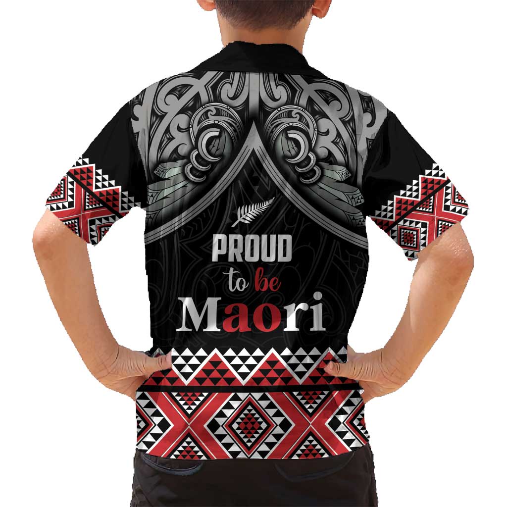 Aotearoa Toitu Te Tiriti Waitangi Family Matching Off Shoulder Short Dress and Hawaiian Shirt Proud To Be Maori LT01 - Polynesian Pride