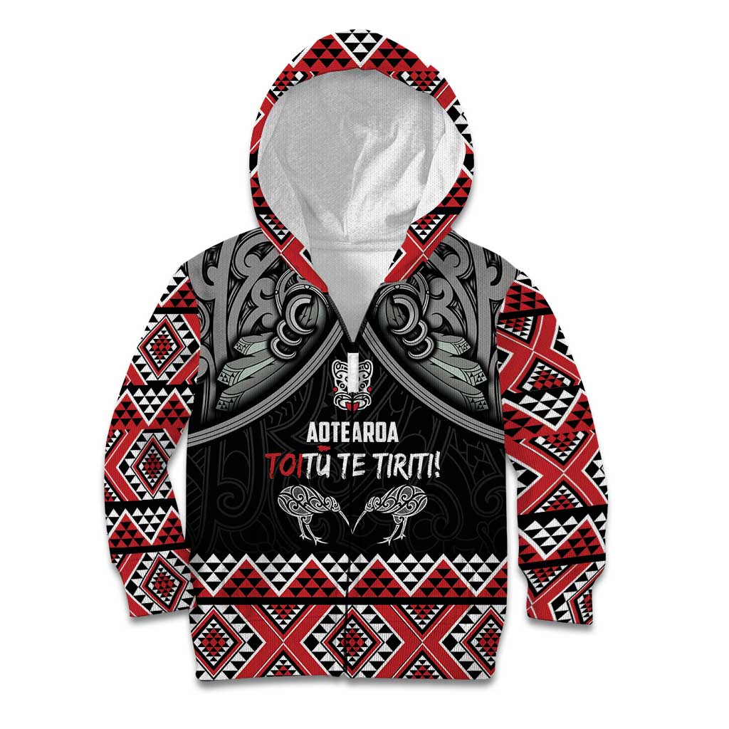 Aotearoa Toitu Te Tiriti Waitangi Kid Hoodie Proud To Be Maori