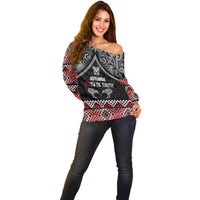 Aotearoa Toitu Te Tiriti Waitangi Off Shoulder Sweater Proud To Be Maori