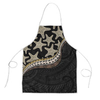 Beige Polynesian Starfish Unique Pattern Apron
