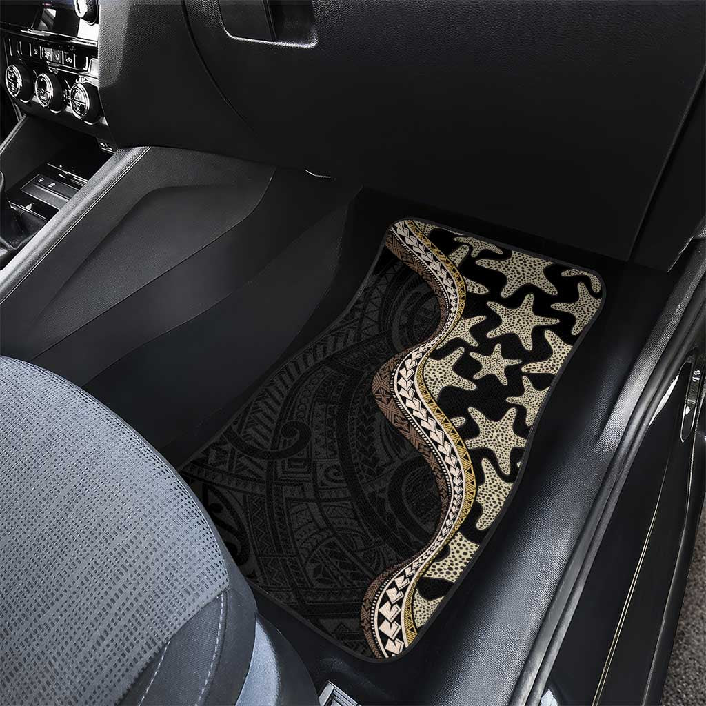 Beige Polynesian Starfish Unique Pattern Car Mats