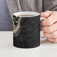 Beige Polynesian Starfish Unique Pattern Ceramic Mug